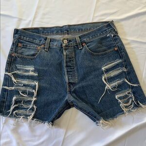 Levi’s 501 Distressed Denim Shorts